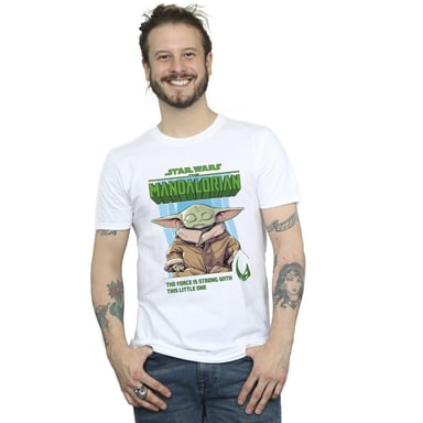 Star Wars - "The Mandalorian The Force Is Strong" T-Shirt für Herren (Weiß)