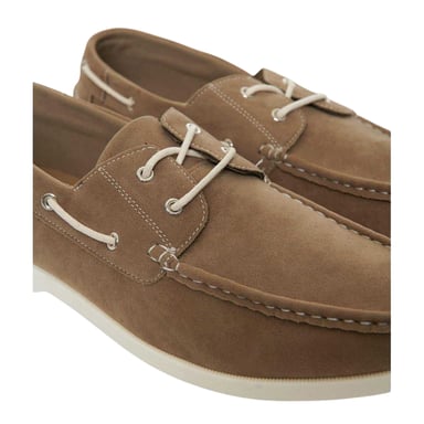 Threadbare - "Amis" Bootsschuhe für Herren, Wildleder, Mokassin-Spitze (Steinfarben)