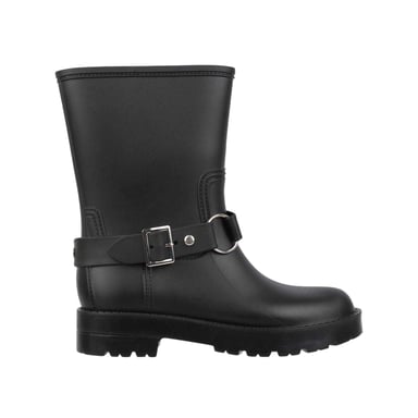 Gelert - Unifarben Gummistiefel für Damen, mit Schnalle (Schwarz)
