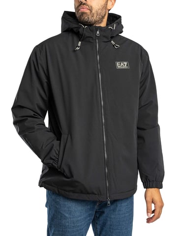EA7 Logo-Jacke, Schwarz