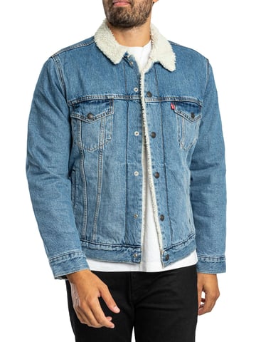 Levi's Typ 3 Sherpa Trucker Jacke, Blau