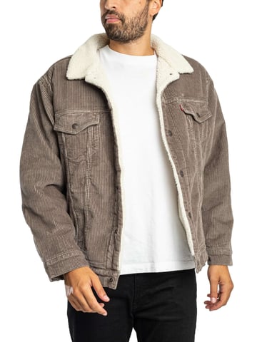 Levi's Sherpa-Jacke Mit Lockerer Passform, Grau