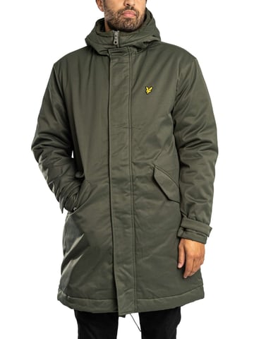 Lyle & Scott Wattierte Fishtail-Parkajacke, Grün