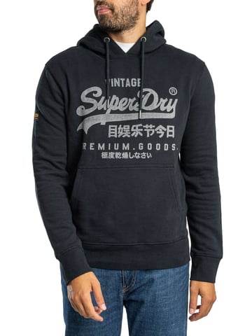 Superdry Klassischer Hoodie Mit Vintage-Logo, Blau
