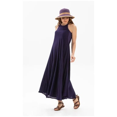 Sima Langes Sommerkleid aus schickem Shile-Stoff, Lila