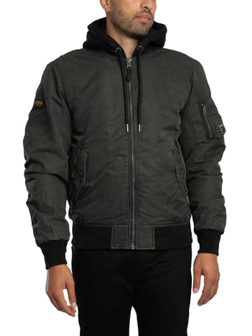 Superdry Militärische MA1 Bomberjacke, Grün