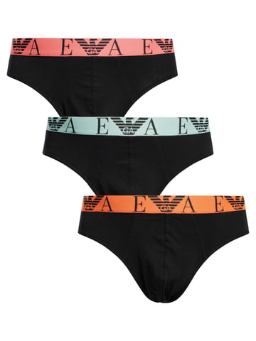 Emporio Armani 3 Pack Briefs, Schwarz