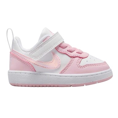 Nike - "Court Borough" Sneaker für Kinder, Leder (Weiß/Pink)