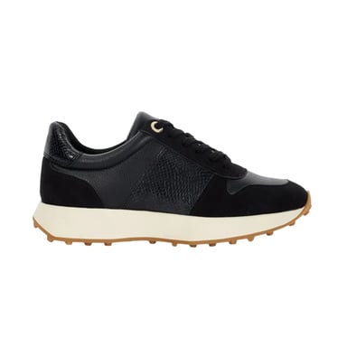 Dune London - Schlangenmuster Sneaker für Damen, Leder (Schwarz)
