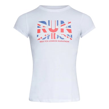 New Balance - "London Edition" T-Shirt für Damen, Laufen (Weiß)