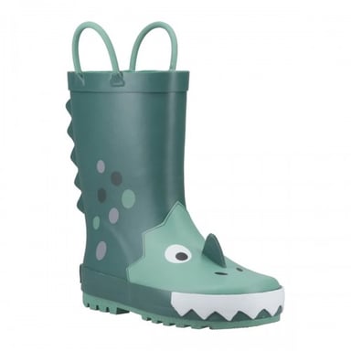 Cotswold - Dinosaurier Gummistiefel für Kinder (Grün)