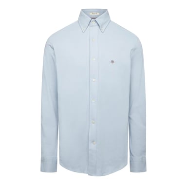 Gant - Hemd für Herren, Piqué, Regulär, Langärmlig (Blau)