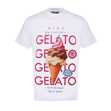 Biba - T-Shirt für Damen, Übergroß (Cremefarbe)
