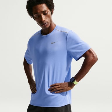 Nike - "Miler" T-Shirt für Herren, Reflektierende Details (Hellblau)