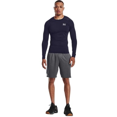 Under Armour - Base Layer Oberteil für Herren, HeatGear (Marine/Weiß)
