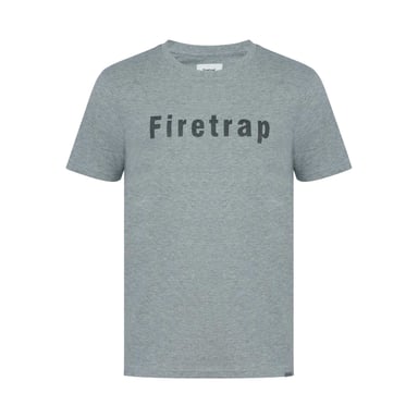 Firetrap - T-Shirt für Herren, Baumwolle (Dunkelgrau meliert)