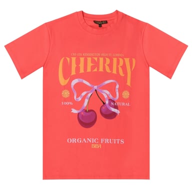 Biba - T-Shirt für Damen, Übergroß (Kirsche)