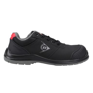 Dunlop - "First One Adv-Evo" Sicherheitsschuhe für Herren, Aktion Leder, niedrig geschnitten (Schwarz/Rot)