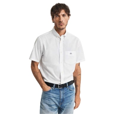 Gant - Hemd für Herren, Popelin, Klassisch, kurzärmlig (Weiß)