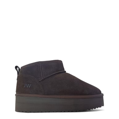 Jack Wills - Stiefeletten für Damen, Wildleder, Plattform-Absatz (Schokolade)