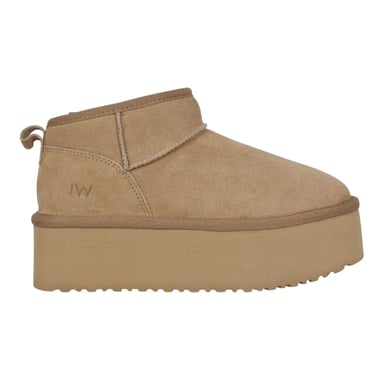 Jack Wills - Stiefeletten für Damen, Wildleder, Plattform-Absatz (Sand)