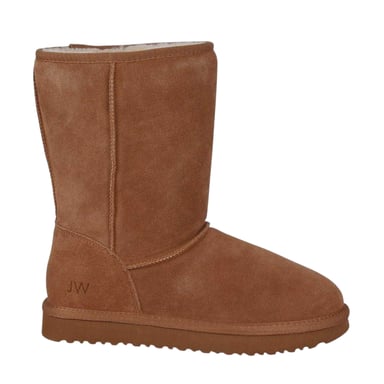 Jack Wills - Wadenhohe Stiefel für Damen, Wildleder (Hellbraun)