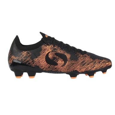Sondico - Mit Streifen Fußballschuhe mit festem Boden für Herren (Schwarz/Orange)