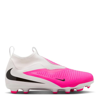 Nike - "Academy" Fußballschuhe mit festem Boden für Kinder (Weiß/Pink)