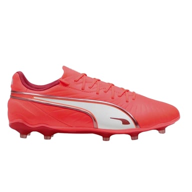 Puma - "King Match" Fußballschuhe mit festem Boden für Herren (Rot/Weiß)