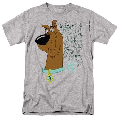 Scooby Doo - "Evolution Of" T-Shirt für Herren/Damen Unisex (Sportliches Heather)