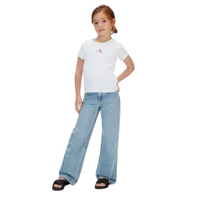 Calvin Klein - Kurzes Top für Mädchen (Weiß)