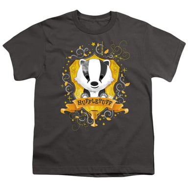 Harry Potter - "Hufflepuff" T-Shirt für Kinder (Holzkohle)