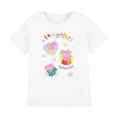Peppa Pig - "Together Forever" T-Shirt für Kinder (Weiß)