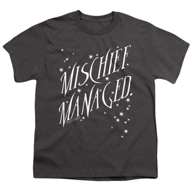 Harry Potter - "Mischief Managed" T-Shirt für Kinder (Holzkohle)
