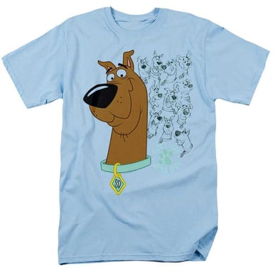 Scooby Doo - "Evolution Of" T-Shirt für Herren/Damen Unisex (Hellblau)