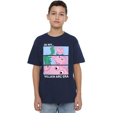 Peppa Pig - "Villain Arc Era" T-Shirt für Jungen (Marine)