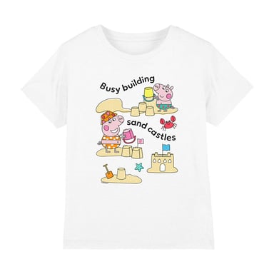 Peppa Pig - T-Shirt für Kinder, Ringgesponnene Baumwolle (Weiß)