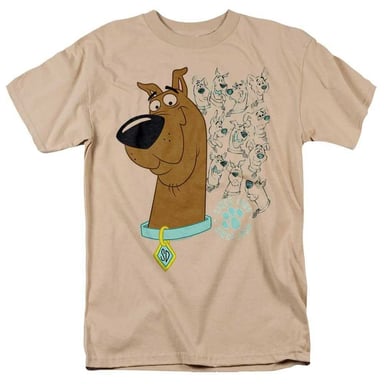 Scooby Doo - "Evolution Of" T-Shirt für Herren/Damen Unisex (Sand)