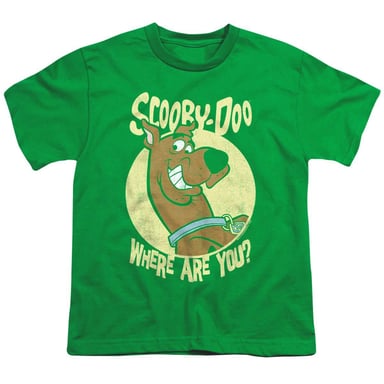 Scooby Doo - "Where Are You?" T-Shirt für Kinder (Leuchtendes Gelbgrün)