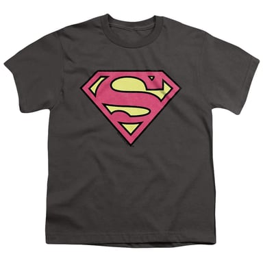 Superman - T-Shirt für Kinder, Baumwolle (Holzkohle)