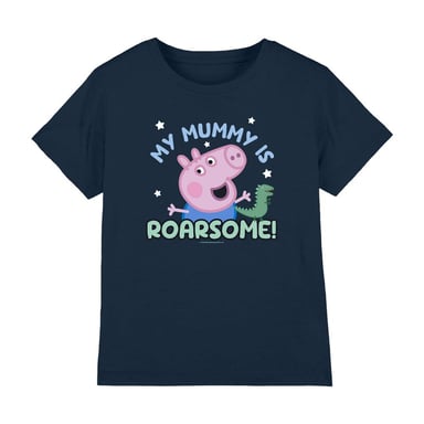 Peppa Pig - "My Mummy Is Roarsome" T-Shirt für Kinder (Marineblau)
