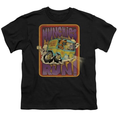 Scooby Doo - "Munchies Run" T-Shirt für Kinder (Schwarz)