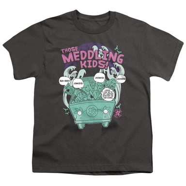 Scooby Doo - "Meddling Since 1969" T-Shirt für Kinder (Holzkohle)