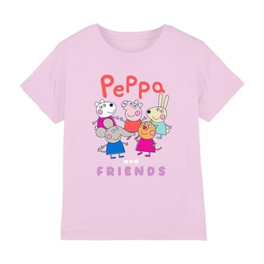 Peppa Pig - "Friends" T-Shirt für Kinder (Pink)