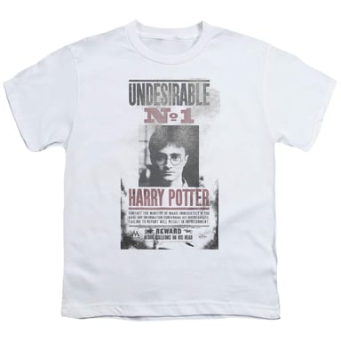 Harry Potter - "Undesirable No. 1" T-Shirt für Kinder, Ringgesponnene Baumwolle (Weiß)