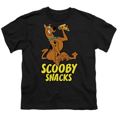 Scooby Doo - "Scooby Snacks Pizza!" T-Shirt für Kinder (Schwarz)
