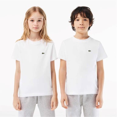 Lacoste - "Basic" T-Shirt für Kinder, Regulär (Weiß)