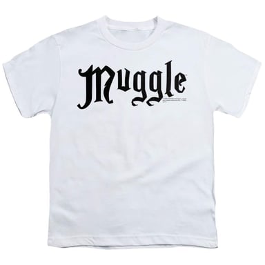 Harry Potter - "Muggle" T-Shirt für Kinder, Ringgesponnene Baumwolle (Weiß)