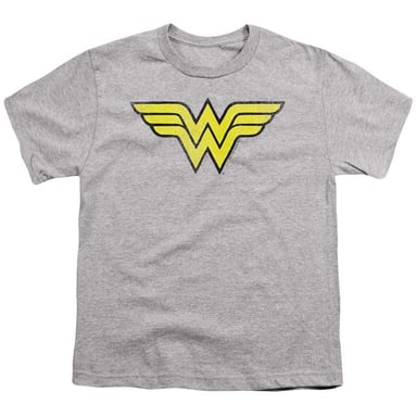 Wonder Woman - T-Shirt für Kinder, Logo (Sportliches Heather)
