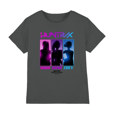 K-Pop Demon Hunters - "Huntrix" T-Shirt für Kinder (Holzkohle)